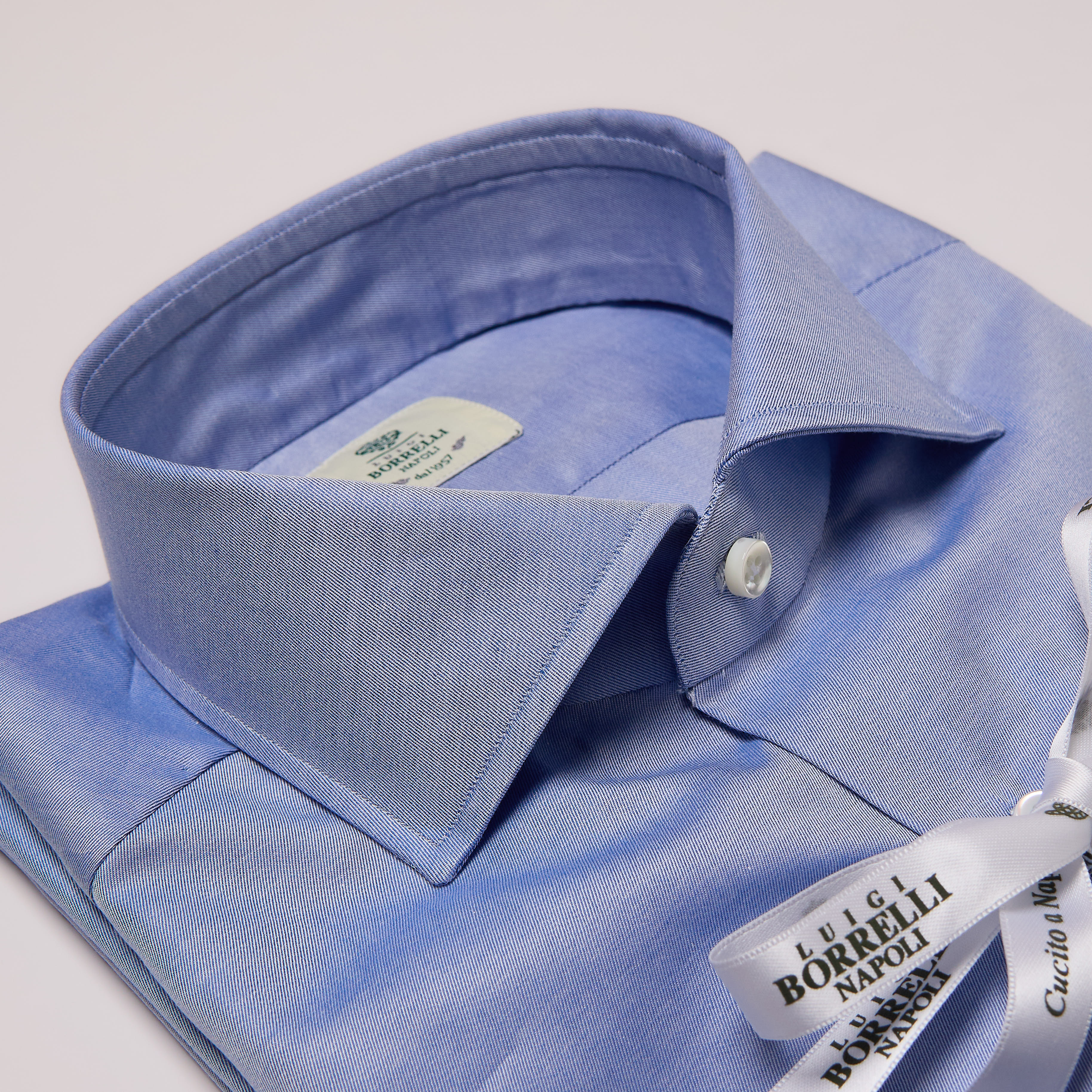 TWILL SHIRT - LIGHT BLUE - LUIGI BORRELLI - NAPOLI - Luigi